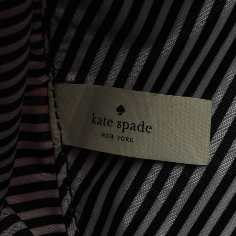 Pre Owned Kate Spade Orange Straw/Canvas and Leather Spice Things Up Shoulder Bag