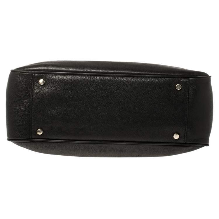 Pre Owned Kate Spade Black Leather Bow Tote