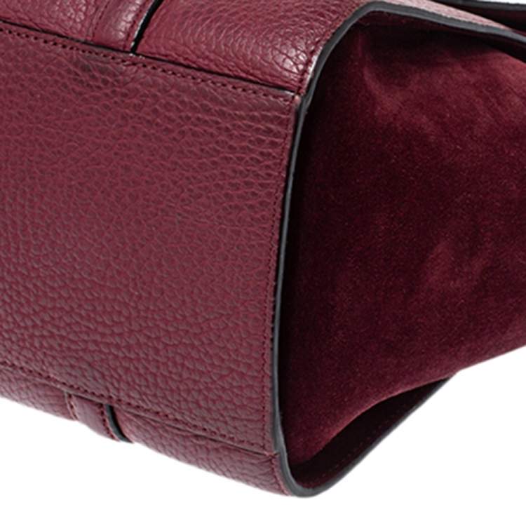 Pre Owned Kate Spade Burgundy Leather and Suede Abigail Tote