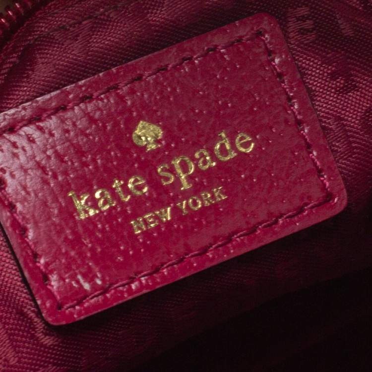 Pre Owned Kate Spade Magenta Leather Wellesley Durham Tote