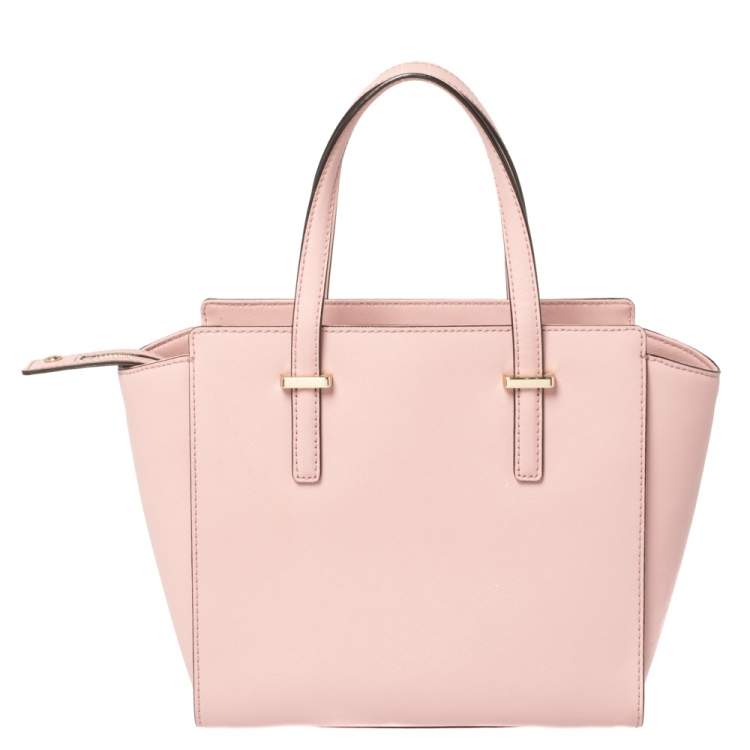 Pre Owned Kate Spade Powder Pink Leather Cedar Street Hayden Tote