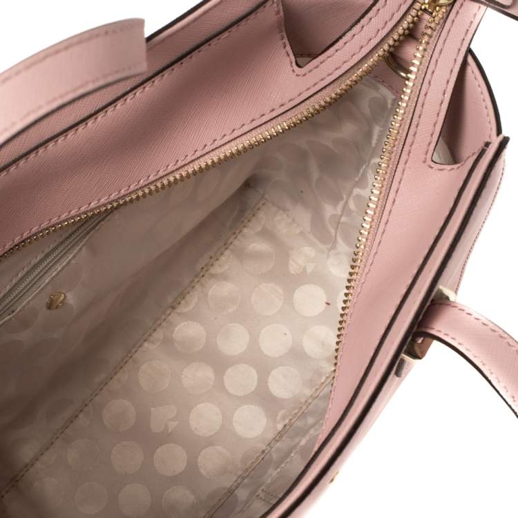 Pre Owned Kate Spade Powder Pink Leather Cedar Street Hayden Tote
