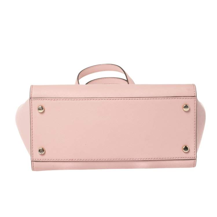 Pre Owned Kate Spade Powder Pink Leather Cedar Street Hayden Tote