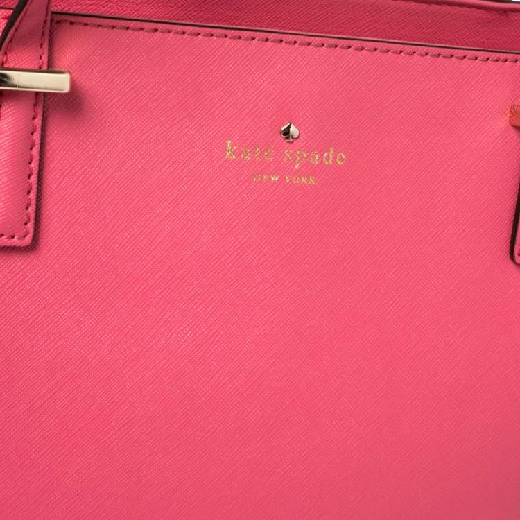 Pre Owned Kate Spade Pink Leather Cedar Street Harmony Tote