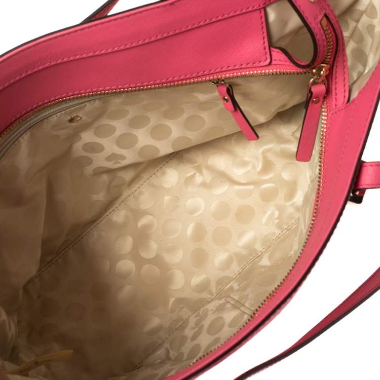 Pre Owned Kate Spade Pink Leather Cedar Street Harmony Tote
