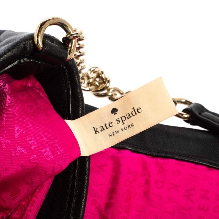 Pre Owned Kate Spade Black Quilted Leather Astor Court Cynthia Shoulder Bag