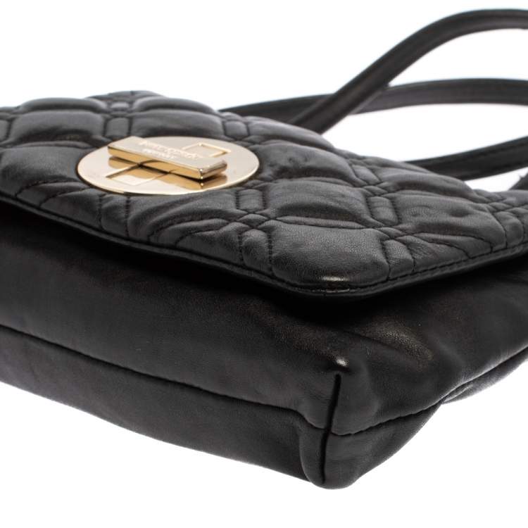 Pre Owned Kate Spade Black Quilted Leather Astor Court Cynthia Shoulder Bag