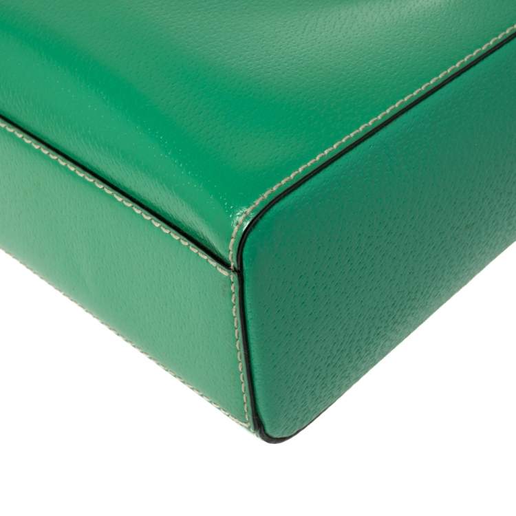 Pre Owned Kate Spade Green Leather Wellesley Quinn Tote 