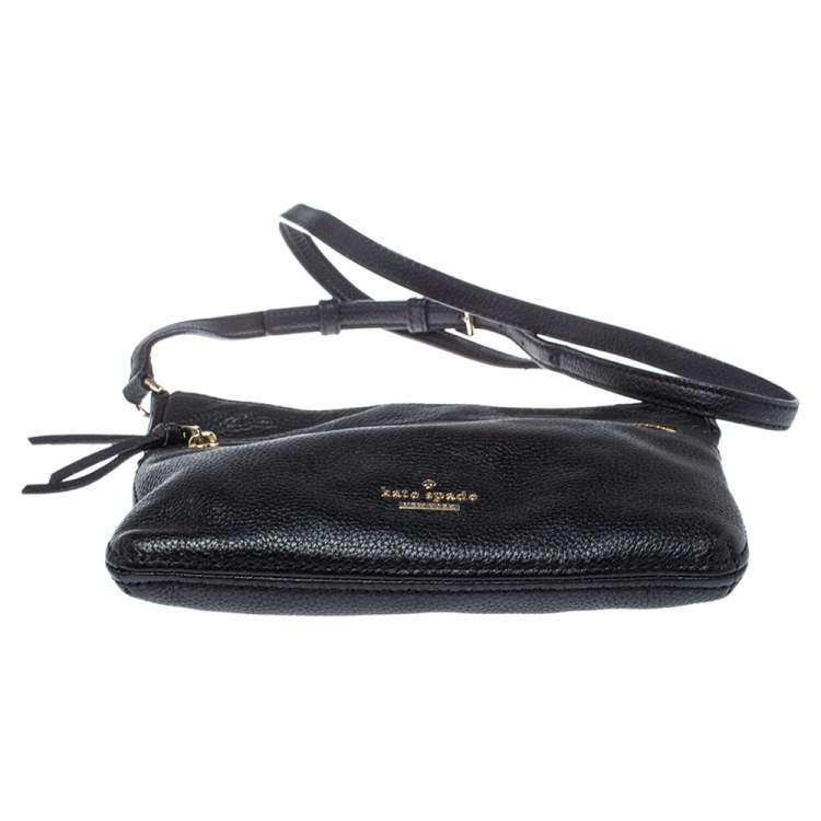 Pre Owned Kate Spade Black Leather Jackson Street Gabriele Crossbody Bag