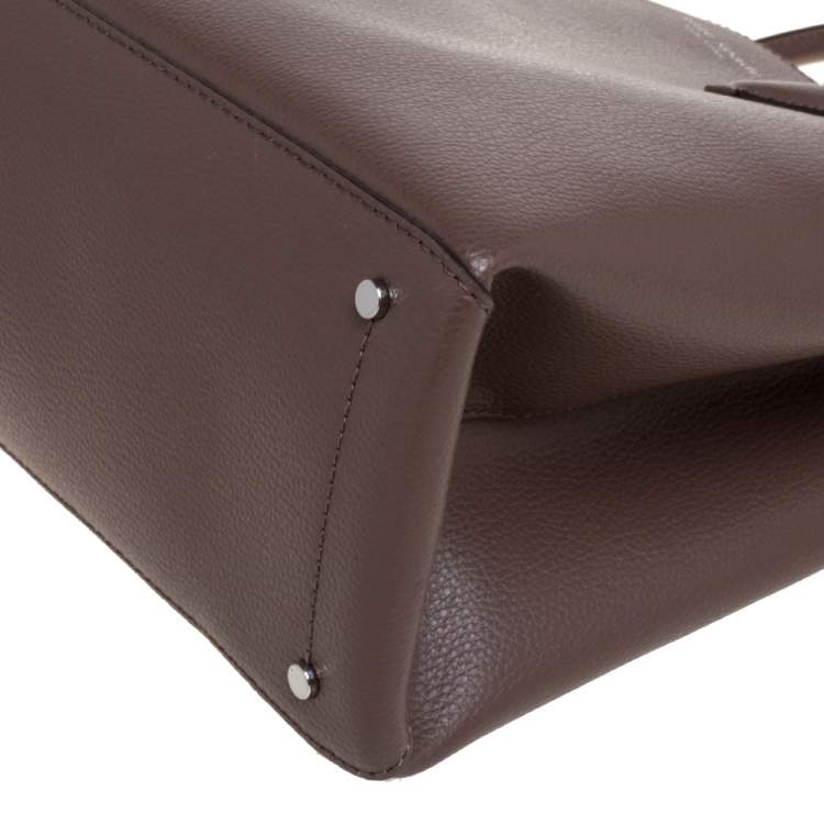 Pre Owned Kate Spade Brown Leather Medium Eva Tote 