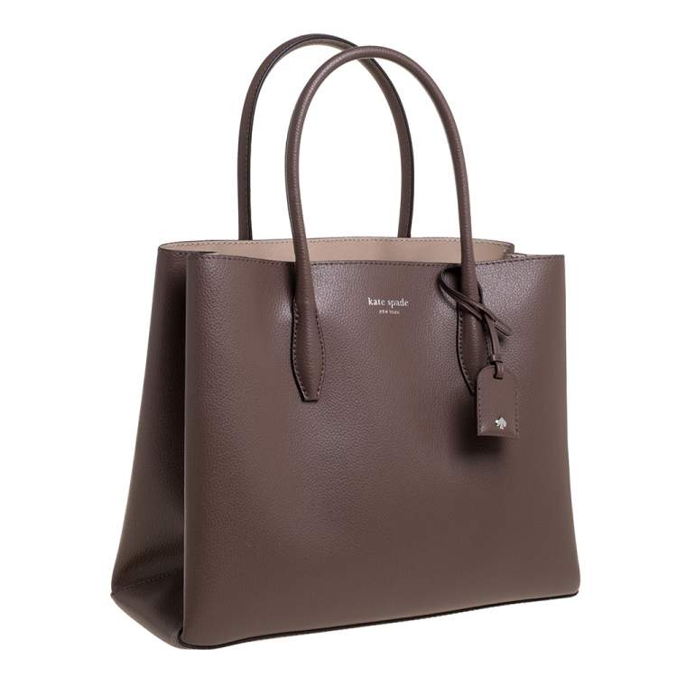 Pre Owned Kate Spade Brown Leather Medium Eva Tote 