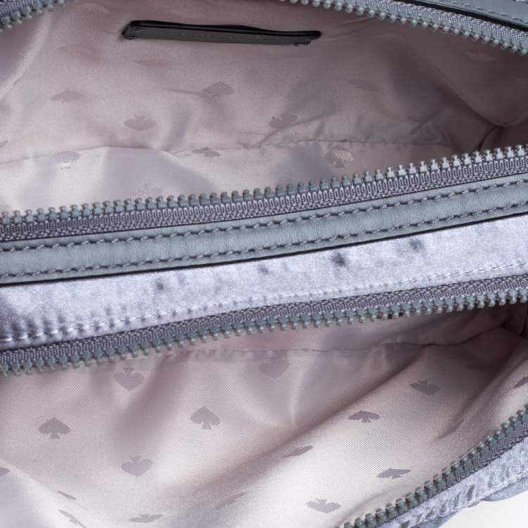 مملوكة مسبقًا Kate Spade Anthracite Satin and Leather Ellie Double Zip Camera Bag