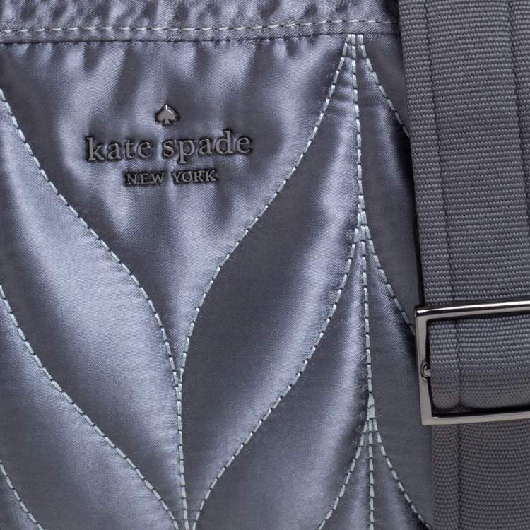 مملوكة مسبقًا Kate Spade Anthracite Satin and Leather Ellie Double Zip Camera Bag