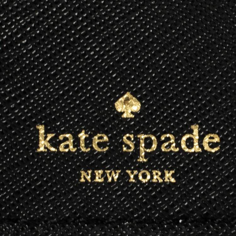 Pre Owned Kate Spade Black Leather Crossbody iPhone Case 
