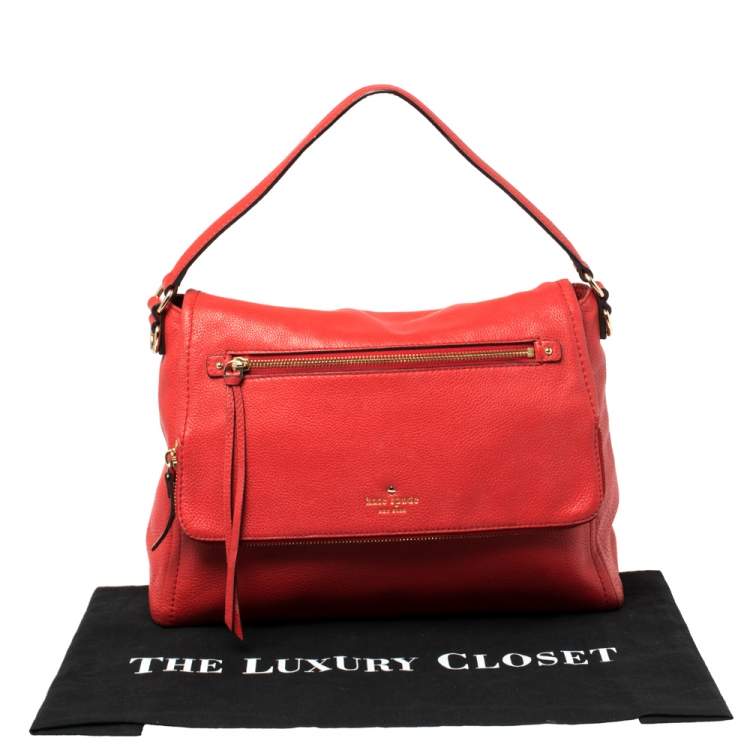 Pre Owned Kate Spade Red Leather Cobble Hill Toddy Shoulder Bag