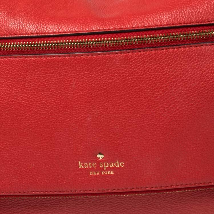 Pre Owned Kate Spade Red Leather Cobble Hill Toddy Shoulder Bag