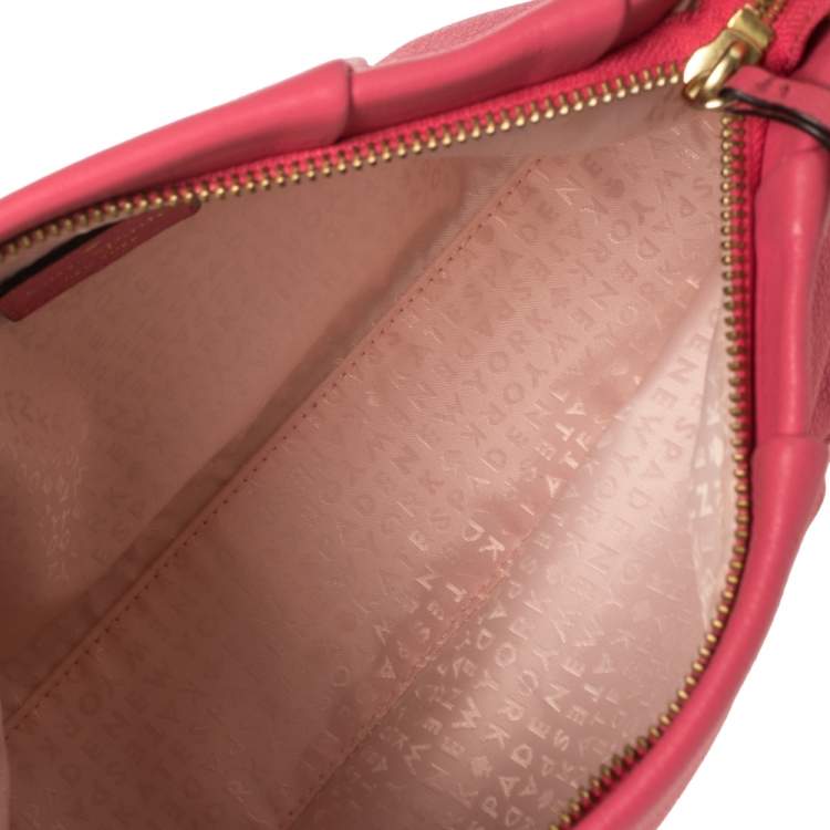 Pre Owned Kate Spade Pink Leather Chain Clutch 
