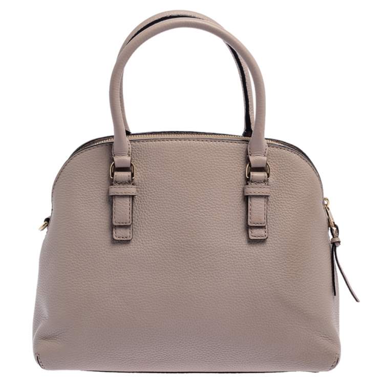 Pre Owned Kate Spade Pale Pink Leather Zip Dome Satchel