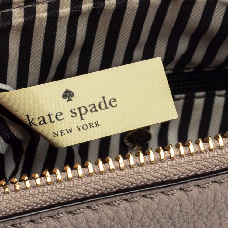 Pre Owned Kate Spade Pale Pink Grained Leather Cameron Tote