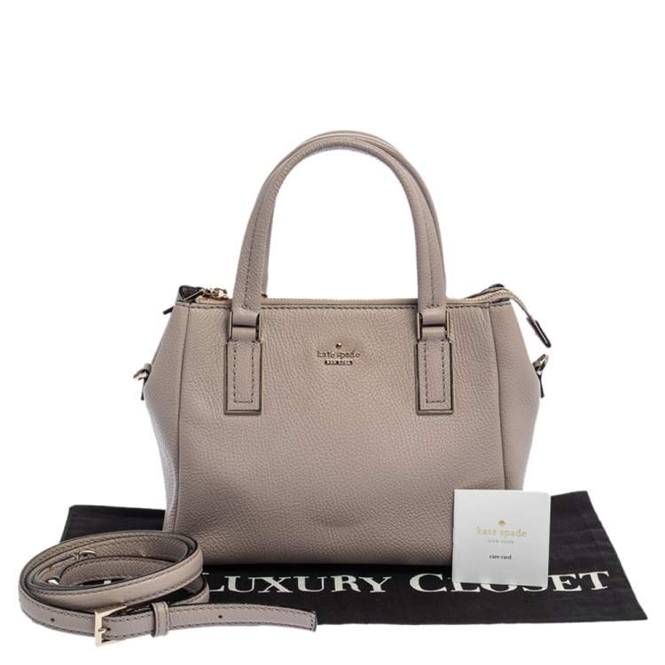 Pre Owned Kate Spade Pale Pink Grained Leather Cameron Tote