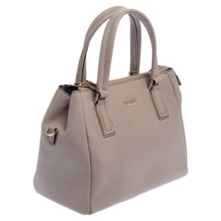 Pre Owned Kate Spade Pale Pink Grained Leather Cameron Tote