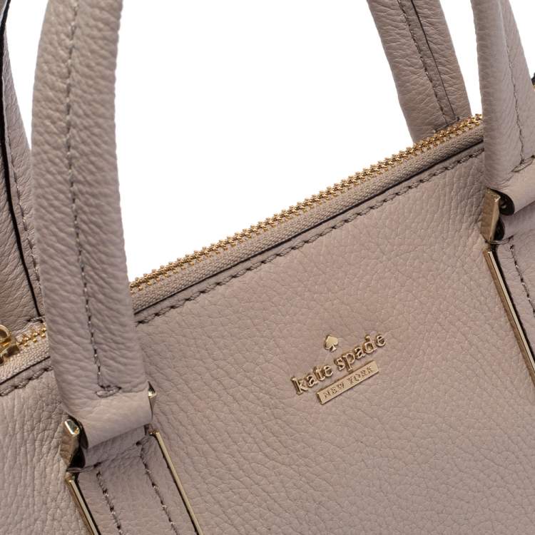 Pre Owned Kate Spade Pale Pink Grained Leather Cameron Tote