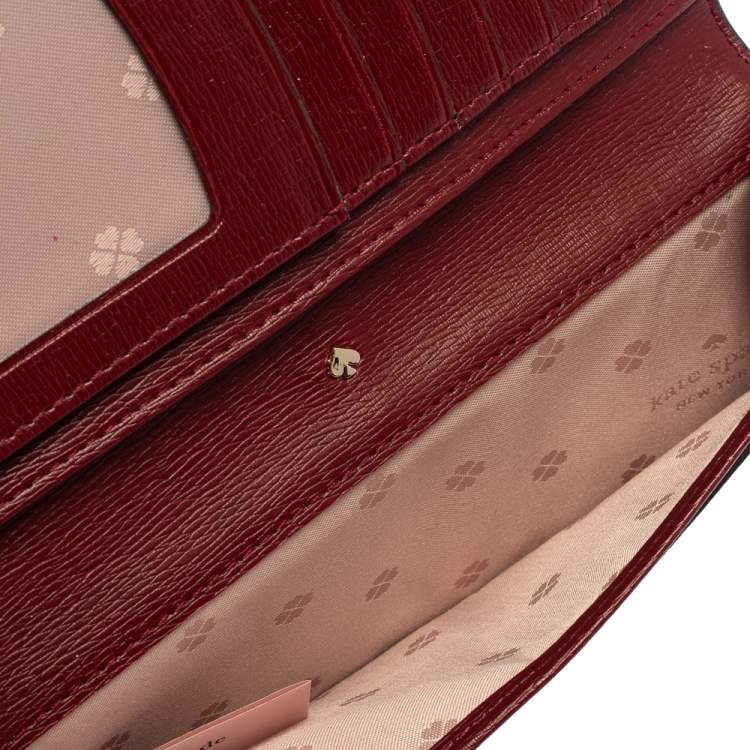 Pre Owned Kate Spade Light Pink Leather Margaux Continental Wallet