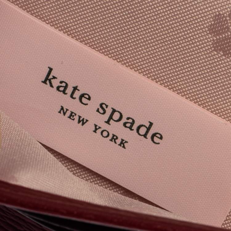 Pre Owned Kate Spade Light Pink Leather Margaux Continental Wallet