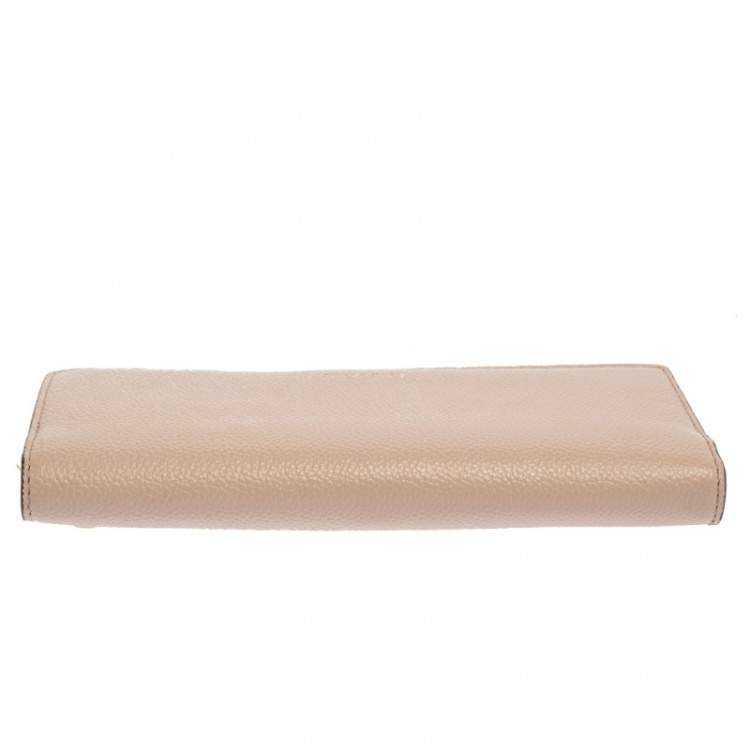 Pre Owned Kate Spade Light Pink Leather Margaux Continental Wallet