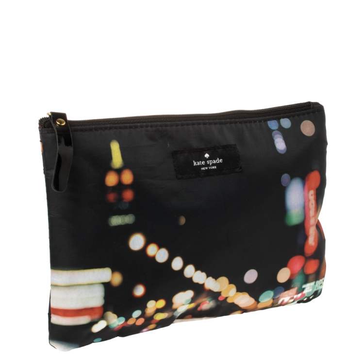 Pre Owned Kate Spade Multicolor Nylon Zipped Pouch