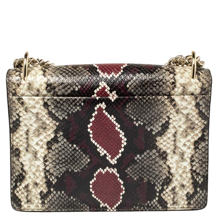Pre Owned Kate Spade Multicolor Python Spencer Shoulder Bag