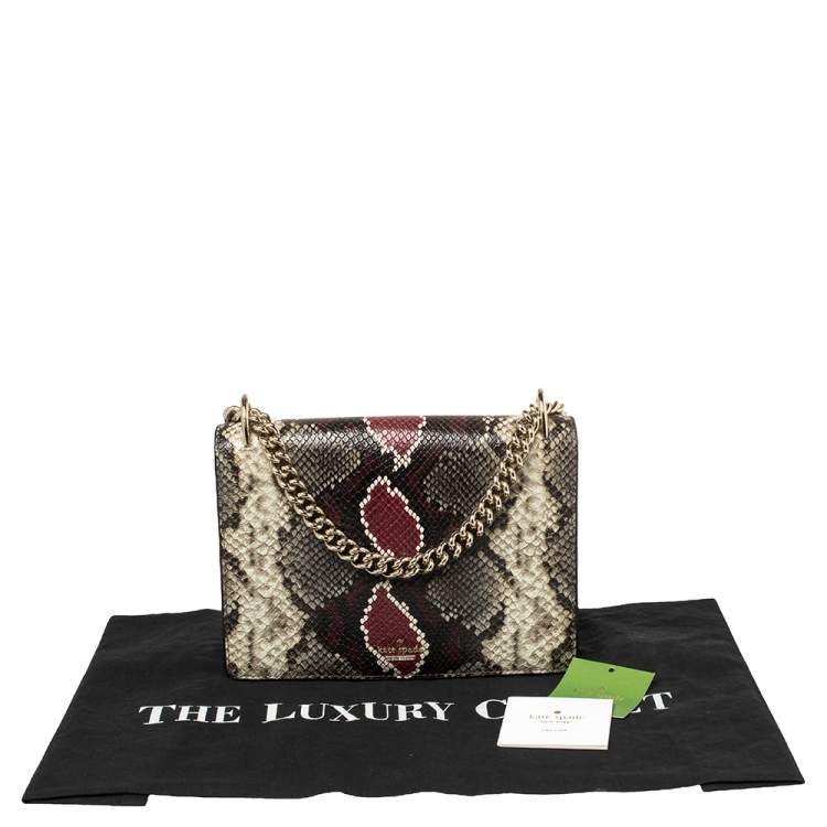 Pre Owned Kate Spade Multicolor Python Spencer Shoulder Bag
