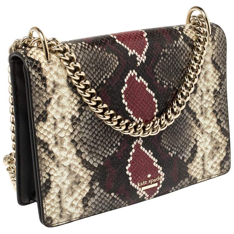 Pre Owned Kate Spade Multicolor Python Spencer Shoulder Bag