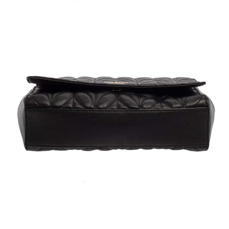 Pre Owned Kate Spade Black Quilted Leather Emelyn Shoulder Bag