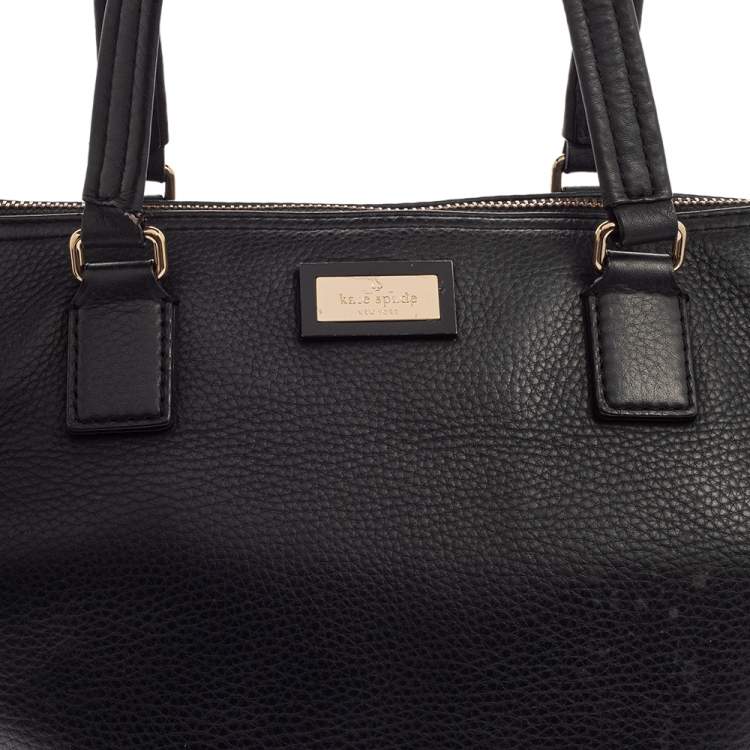 Pre Owned Kate Spade Black Leather and Suede Magnolia Park Ollie Tote