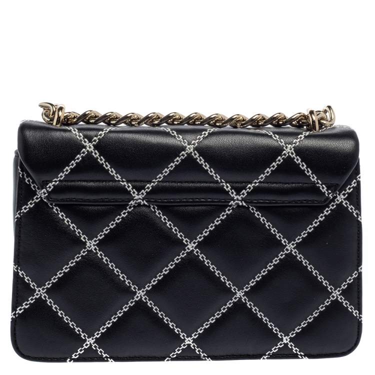 Pre Owned Kate Spade Black Quilted Leather Mini Emerson Place Lawren Crossbody Bag
