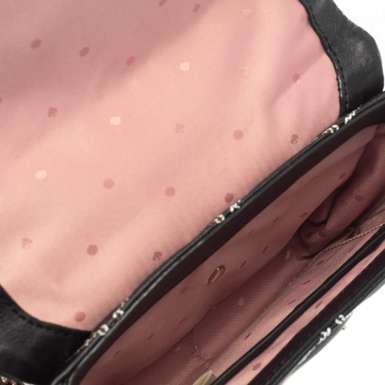 Pre Owned Kate Spade Black Quilted Leather Mini Emerson Place Lawren Crossbody Bag