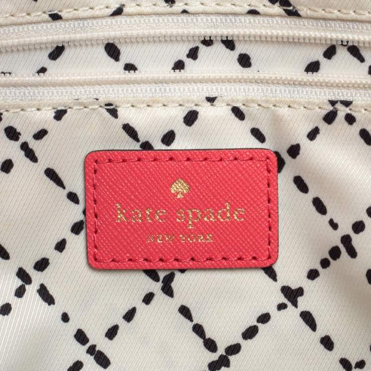 Pre Owned Kate Spade Pink Leather Double Zip Tote