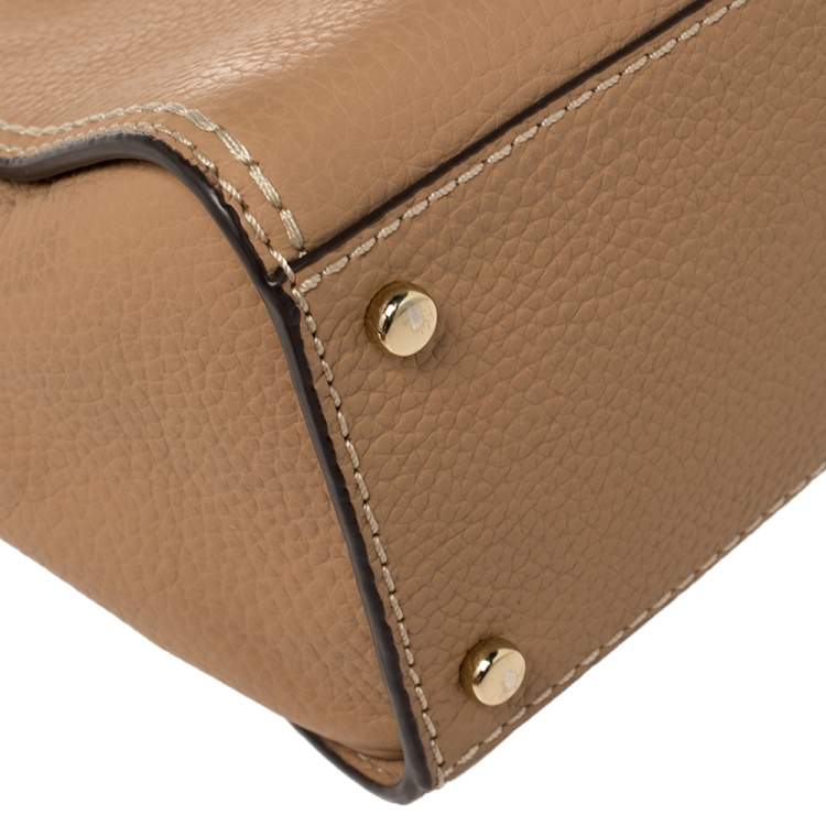 Pre Owned Kate Spade Beige Leather Dunne Lane Tote 