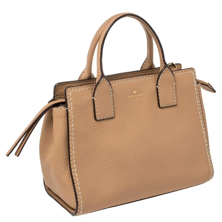Pre Owned Kate Spade Beige Leather Dunne Lane Tote 