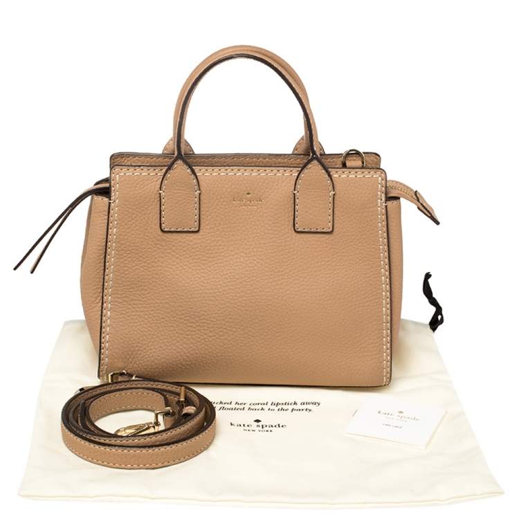 Pre Owned Kate Spade Beige Leather Dunne Lane Tote 