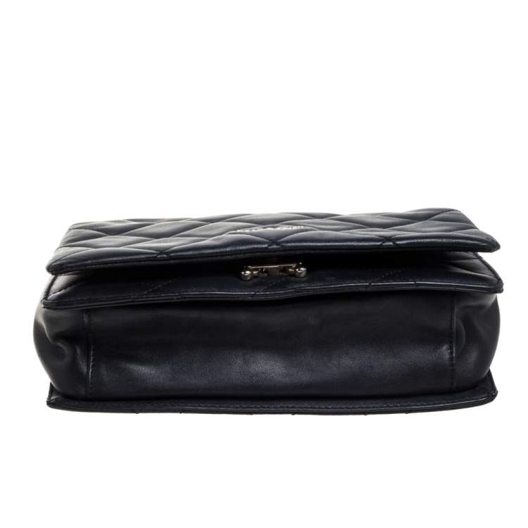 Pre Owned Kate Spade Black Quilted Leather Emerson Place Vivenna Shoulder Bag