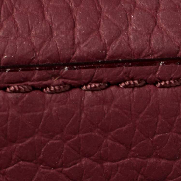 Pre Owned Kate Spade Burgundy Leather and Suede Daniels Drive Tressa Crossbody Bag