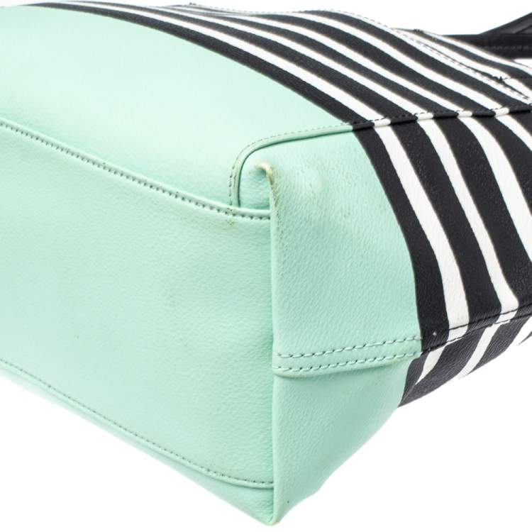 مملوكة مسبقًا Kate Spade Multicolor Lane Dipped Stripe PVC Riley Tote