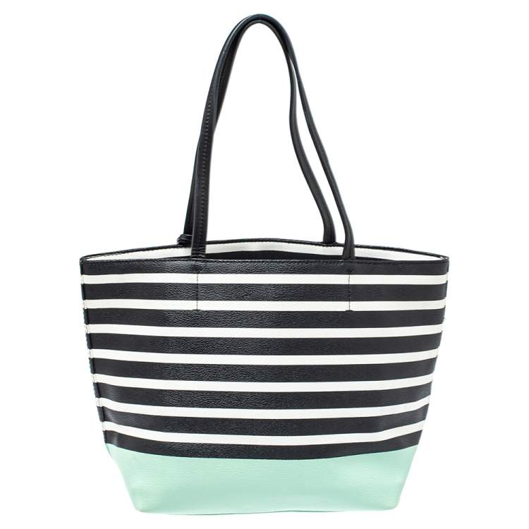 مملوكة مسبقًا Kate Spade Multicolor Lane Dipped Stripe PVC Riley Tote
