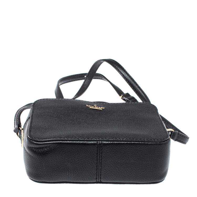 Pre Owned Kate Spade Black Leather Kingston Drive Arla Crossbody Bag