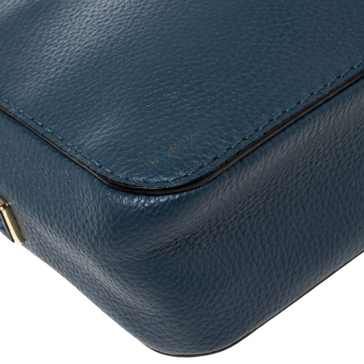 Pre Owned Kate Spade Blue Leather Kingston Drive Arla Crossbody Bag