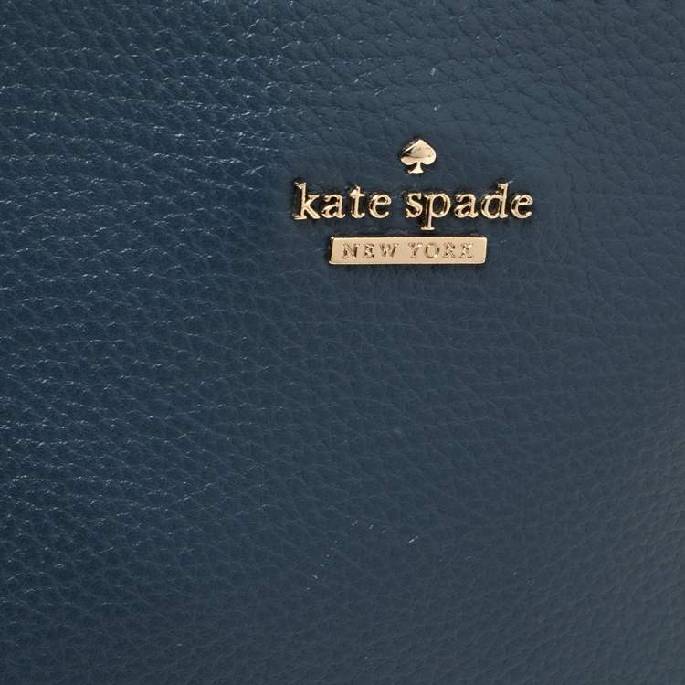 Pre Owned Kate Spade Blue Leather Kingston Drive Arla Crossbody Bag
