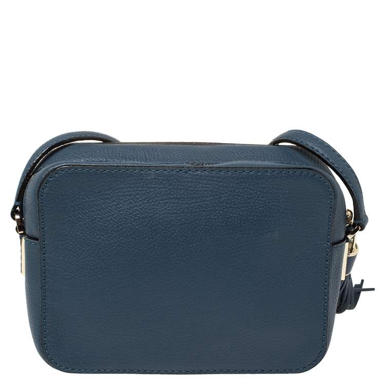 Pre Owned Kate Spade Blue Leather Kingston Drive Arla Crossbody Bag