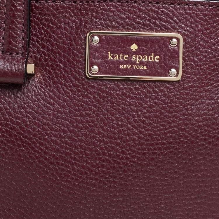 مملوكة مسبقًا Kate Spade Burgundy/Beige Leather and Suede Satchel